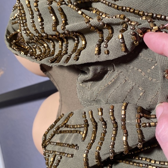 POLO RALPH LAUREN - NWT - tank: 🫒 w gold beads on both sides, lined - XL - Picture 11 of 16